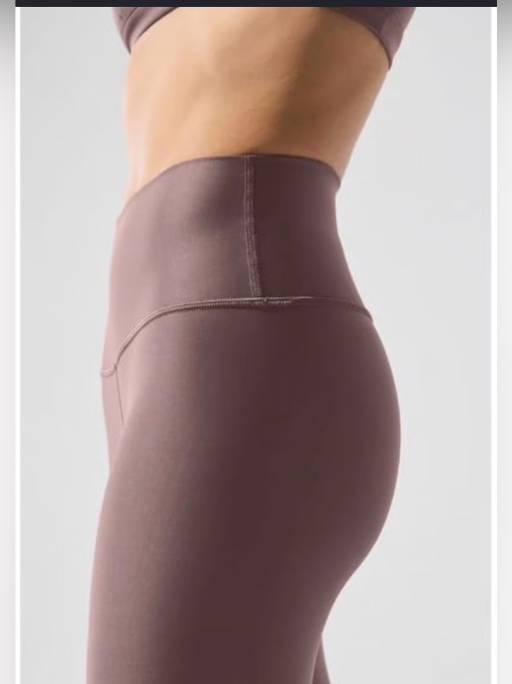 Alo High-Waist Airlift 7/8 Leggings in Mushroom size XS - Picture 3 of 7